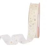 20 Yards Hot Stamping Star Polyester Chiffon Ribbons