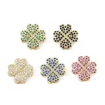 Brass Micro Pave Cubic Zirconia Slide Charms