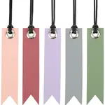 10Pcs 5 Colors Leather Bookmarks