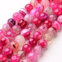 Natural Striped Agate/Banded Agate Beads Strands