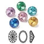 K9 Glass Rhinestone Pointed Back Cabochons