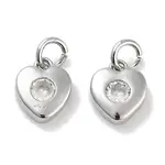 Brass Micro Pave Cubic Zirconia Charms