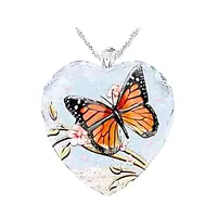 Heart Glass Pendant Necklaces