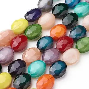 Pearl Luster Plated Glass Bead Strands