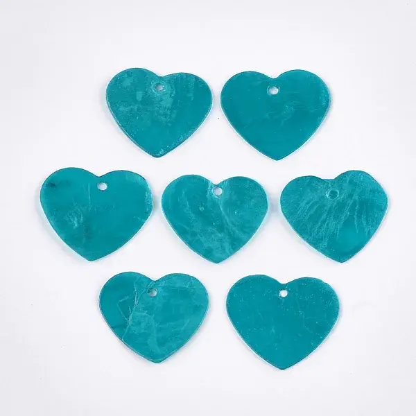 Spray Painted Capiz Shell Pendants