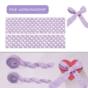 2 Rolls 2 Sizes Polyester Elastic Ribbon