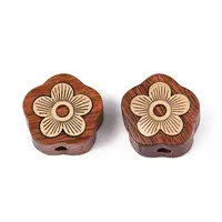 Natural Sandalwood Mala and Brass Finding Beads