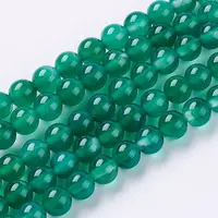 Natural Green Onyx Agate Beads Strands