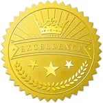 Self Adhesive Gold Foil Embossed Stickers