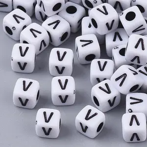 White Opaque Acrylic Beads