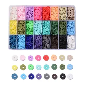 240G 24 Colors Handmade Polymer Clay Beads