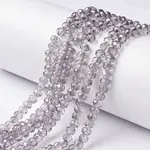 Electroplate Transparent Glass Beads Strands