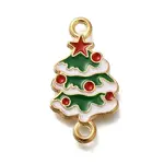 Christmas Alloy Green Enamel Links