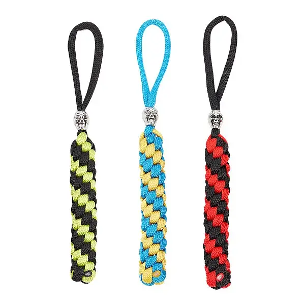 3Pcs 3 Colors Polypropylene Braided Corn Knot Pendant Decorations
