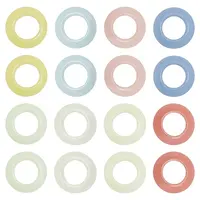 16Pcs 8 Colors Synthetic Luminous Stone Pendants