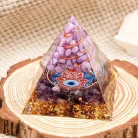 Resin Orgonite Pyramid Home Display Decorations