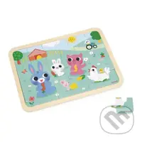 Drevené puzzle s predlohou a hľadanie rozdielov Farma - puzzle z kategorie Maxi dílky