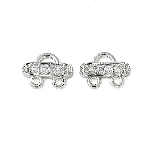Brass Micro Pave Cubic Zirconia Chandelier Component Links