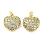 Brass Micro Pave Clear Cubic Zirconia Pendants