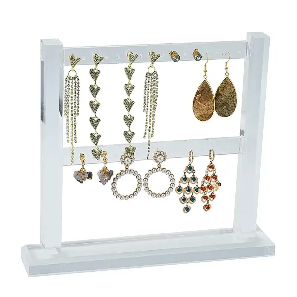 Organic Glass Earring Stands Displays