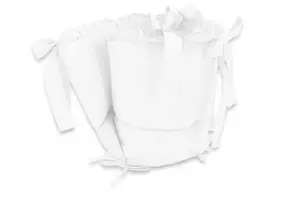 Baby Nellys Mantinel s volánkem do postýlky 120 x 60 cm, 180cm Royal - bílý, Baby Nellys