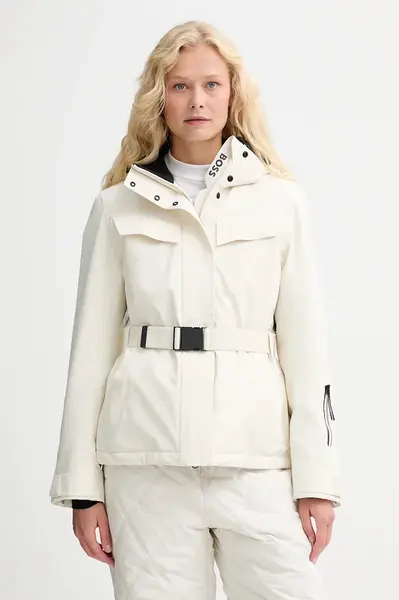 Bunda BOSS Renata_SKI béžová barva, zimní, 50549047