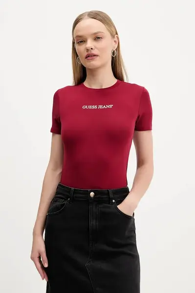 Tričko Guess Jeans červená barva, W4YI01 J1314