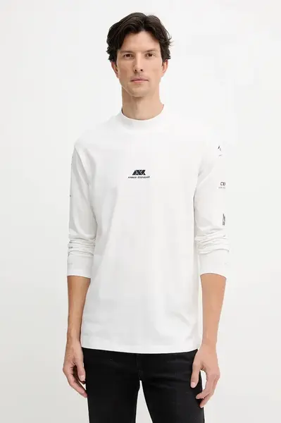 Armani Exchange Bavlnené tričko s dlhým rukávom Armani Exchange