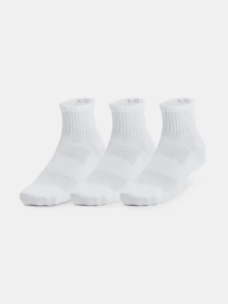 Unisexové ponožky Under Armour Unisex UA TC 3pk Qtr-WHT - unisex