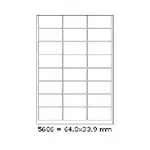 Samolepiace etikety 64 x 33,9 mm, 24 etikiet, A4, 100 listov