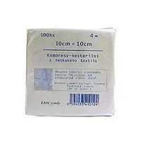 Kompres Net.text.nesteril.10x10/100ks 4 Vrstvy