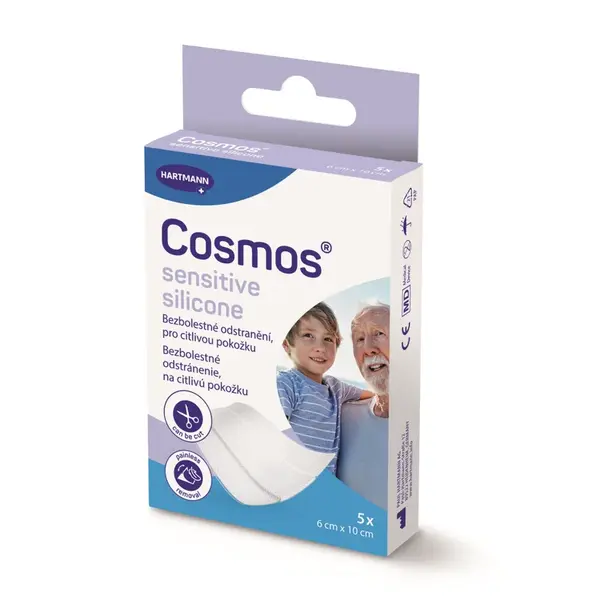 Cosmos sensitive silicone ultra jemná náplast 6x10cm 5ks