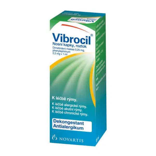 Vibrocil 2,5mg/ml+0,25mg/ml nosní kapky 15ml