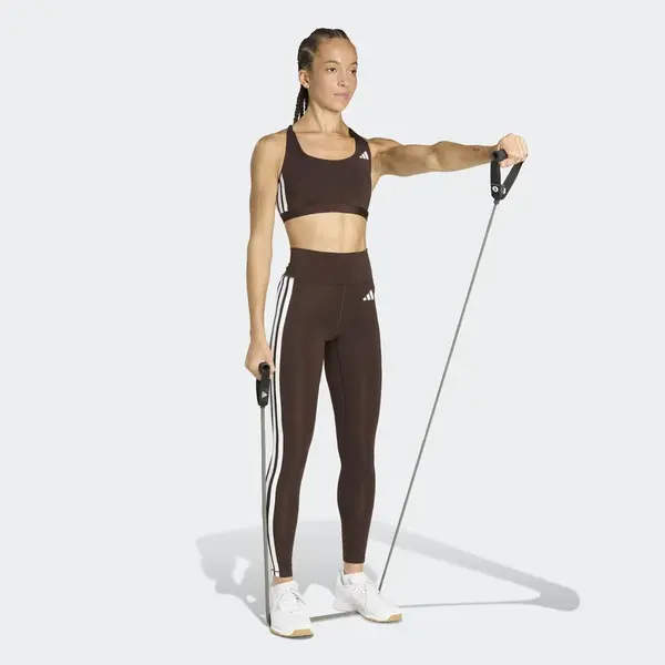 ADIDAS PERFORMANCE Športové nohavice 'Optime Essentials'  hnedá