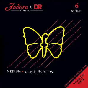 DR Strings Fodera Stainless Steel 6 Medium 34125