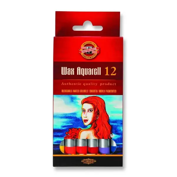 Akvarelové pastely WAX AQUARELL 8282/12