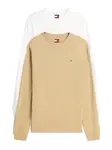 Tommy Jeans Tričko  béžová / biela