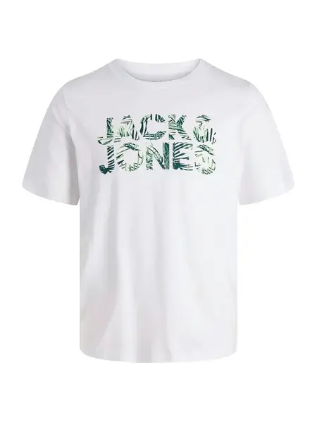 Jack & Jones Junior Tričko 'JJEJEFF'  zelená / limetová / biela