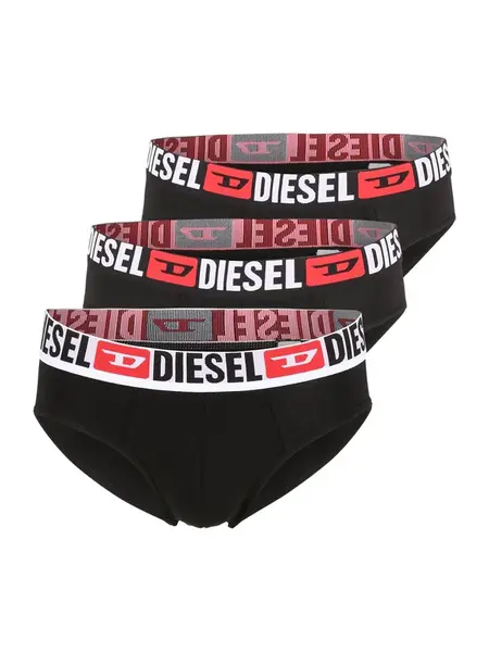 DIESEL Nohavičky  červená / čierna / biela