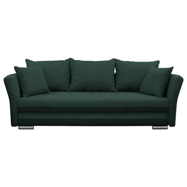 MID.YOU ROZKLÁDACÍ POHOVKA, textil, tmavě zelená