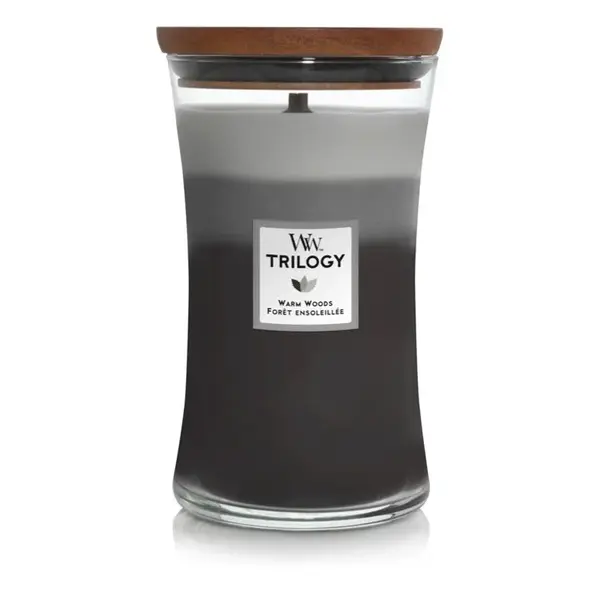 WoodWick Vonná svíčka váza Trilogy Warm Woods 609,5 g
