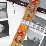 10 Yards Ethnic Style Floral Polyester Embroidery Ribbon