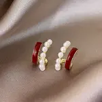 Valentine's Day Alloy & Resin Stud Earrings