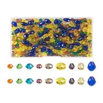 530Pcs 9 Style Transparent Glass Bead Strands