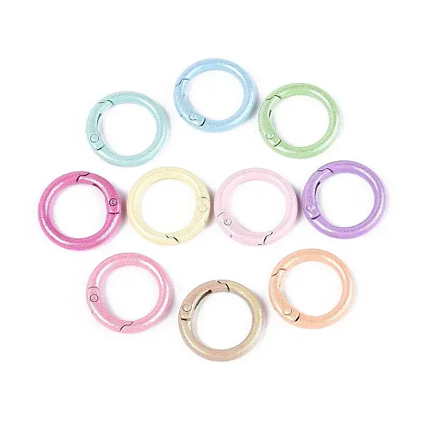 Spray Painted Alloy Spring Gate Rings