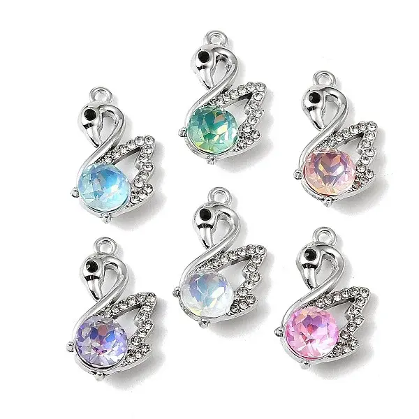 UV Plating Alloy Glass Pendants