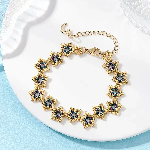 Star Glass Seed Beaded Bracelets