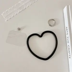 Silicone Love Heart Mobile Straps