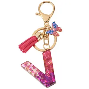 Alloy Resin Butterfly Keychains