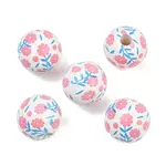 Printed Wood European Beads